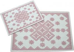 Набір килимків Irya Culina pudra, 90х60 см та 60х40 см, сітло-рожевий (svt-2000022238113)