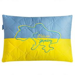 Подушка декоративна Ideia Обійми Україну, 45х65 см, блакитна з жовтим (8-35259)