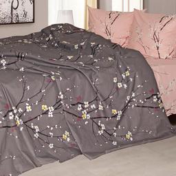Комплект постельного белья Ярослав, двуспальный, бязь, 220х200 см, темно-серый с персиковым (45141)