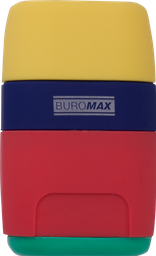 Точилка с контейнером Buromax Rubber Touch, с ластиком (BM.4771-1)