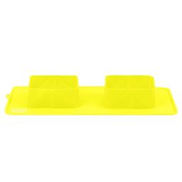 Складная миска Waudog Silicone, 38,5х23х5 см, желтый (50808)