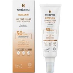 Сонцезахисний засіб для обличчя Sesderma Repaskin Silk Touch Color SPF 50 з тонуючим ефектом, 50 мл