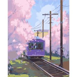 Картина по номерам ArtCraft Поезд в Синдзюку 40x50 см (10533-AC)