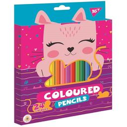 Олівці кольорові Yes Cats, 24 кольори (290602)