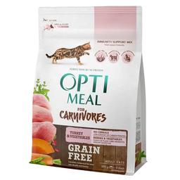 Беззерновой сухой корм для кошек Optimeal, индейка и овощи, 300 г (B1820801)