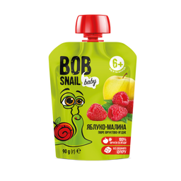 Пюре фруктовое Bob Snail Яблоко-Малина, гомогенизированное, 90 г (911679)