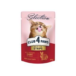 Вологий корм для котів Club 4 Paws Premium Смужки з кроликом у соусі, 85 г (B5631901)