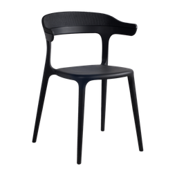 Кресло Papatya Luna-Stripe, черное сиденье, верх черный (822121)