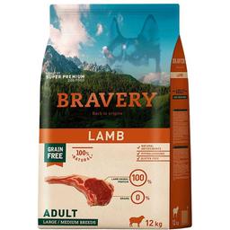 Сухий корм для дорослих собак середніх та великих порід Bravery Lamb Large Medium Adult, з ягням, 12 кг (317)