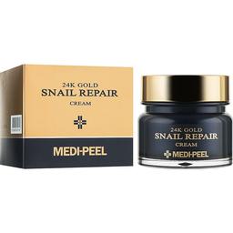 Крем для лица Medi-Peel 24k Gold Snail Repair Cream, с колллоидным золотом и муцином улитки, 50 мл