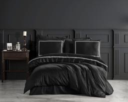 Комплект постельного белья Dantela Vita Imge siyah сатин с вышивкой евро черный (svt-2000022321488)