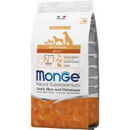Сухой корм Monge Dog All breeds Adult, для взрослых собак всех пород, утка с рисом, 2,5 кг