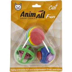 Набір іграшок для котів AnimAll Fun Cat AGrizZzly в асортименті 3 шт.