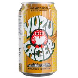 Пиво Hitachino Nest Beer Yuzu Lager, світле, нефільтроване, 5,5%, з/б, 0,35 л