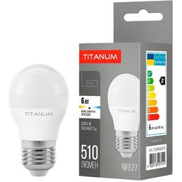 LED лампа Titanum G45 6W E27 4100K (TLG4506274)