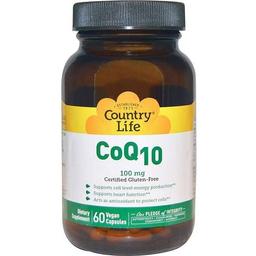Веган Коэнзим Country Life Vegan CoQ10 100 мг 60 капсул
