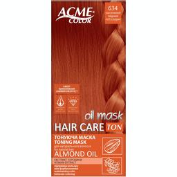 Тонирующая маска для волос Acme Color Hair Care Ton oil mask, тон 634, насыщенный медный, 30 мл