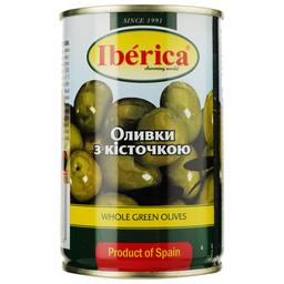 Оливки Iberica зелені з кісточкою 300 г