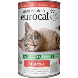 Вологий корм для котів EuroCat, Яловичина, 415 г
