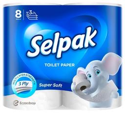 Туалетная бумага Selpak трехслойная 8 рулонов
