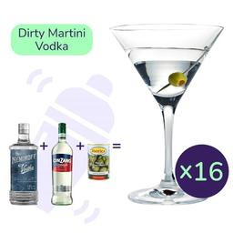 Коктейль Dirty Martini Vodka (набор ингредиентов) х16 на основе Nemiroff