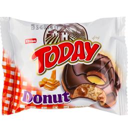 Пончик Elvan Today Donut в глазури с карамелью 50 г