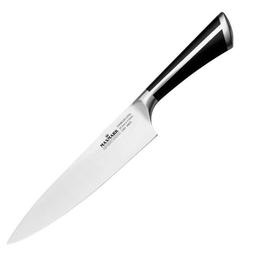 Кухонный нож Maxmark, поварской, 20,3 см, серебристый с черным (MK-K30)