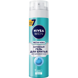 Активный гель для бритья Nivea Men Чистая кожа, 200 мл (81793)