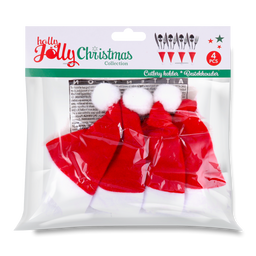 Чехлы для столовых приборов Holly Jolly Дед Мороз, 4 шт. (854906)
