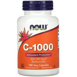 Вітамін С-1000 Now Foods зі 100 мг біофлавоноїдів 100 капсул