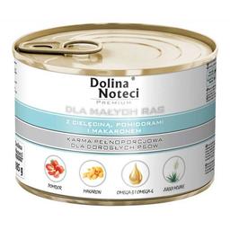 Влажный корм для собак Dolina Noteci Premium с телятиной, помидорами и макаронами, 185 г