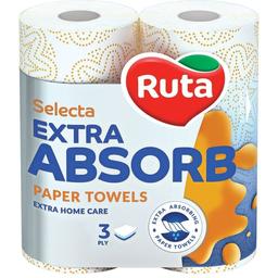 Паперові рушники Ruta Selecta Extra Absorb, тришарові, 2 рулони