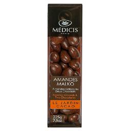 Мигдаль Medicis смажений у шоколаді Джандуя та молочному шоколаді 225 г