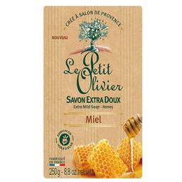 Мыло экстранежное Le Petit Olivier 100% vegetal oils soap, мед, 250 г (3549620005622)