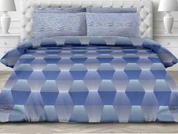 Комплект постельного белья Ecotton Комфорт, бязь, двуспальный, 210х175 см, синий (20721)