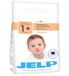 Гипоаллергенный стиральный порошок Jelp 1+, для цветных тканей, 2,24 кг