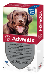 Капли Bayer Адвантикс от блох и клещей, для собак от 25 до 40 кг, 1 пипетка