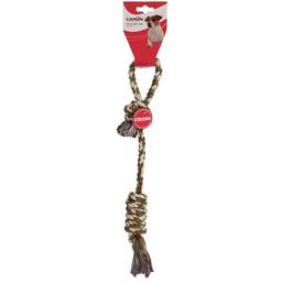 Игрушка для собак Camon веревка с 2 узлами и петлей-ручкой, 47 см