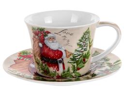 Чашка с блюдцем Lefard Рождество, 220 мл, бежевый (924-655)