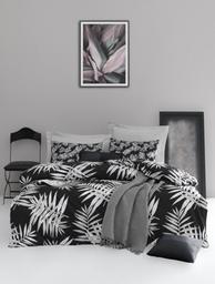 Постельное белье Lotus Home Perfect Palm, ранфорс, семейный, черный (svt-2000022266987)