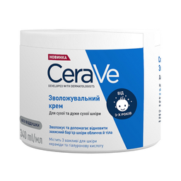 Зволожуючий крем CeraVe для сухої та дуже сухої шкіри обличчя та тіла, 340 мл (MB112201)
