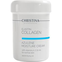 Увлажняющий крем для нормальной кожи Christina Elastin Collagen Azulene Moisture Cream with Vitamins A, E & HA 250 мл