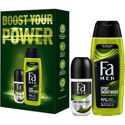 Набор Boost Your Power: Гель для душа Fa Men Sport Energy Boost 250 мл + Роликовый антиперспирант Fa Men Sport Energy Boost 50 мл