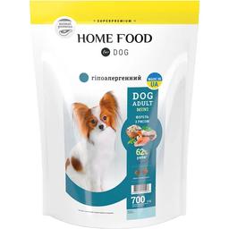 Гипоаллергенный сухой корм для собак Home Food Adult Mini мелких пород с форелью и рисом 700 г