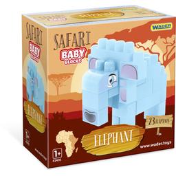 Конструктор Wader Baby Blocks Сафарі Слон, 23 елементів (41502)