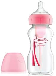 Антиколиковая бутылочка Dr. Brown's Options+, с широким горлышком, 270 мл, розовый (WB91601-ESX)