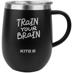 Термокружка Kite Train your brain 360 мл чорна (K22-378-01-1)