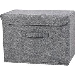 Ящик для хранения с крышкой МВМ My Home XL текстильный, 500х350х310 мм, серый (TH-07 XL GRAY)