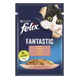 Влажный корм для кошек Felix Fantastic, с лососем, 85 г