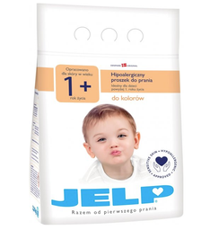 Гіпоалергенний пральний порошок Jelp 1+, для кольорових тканин, 2,24 кг
